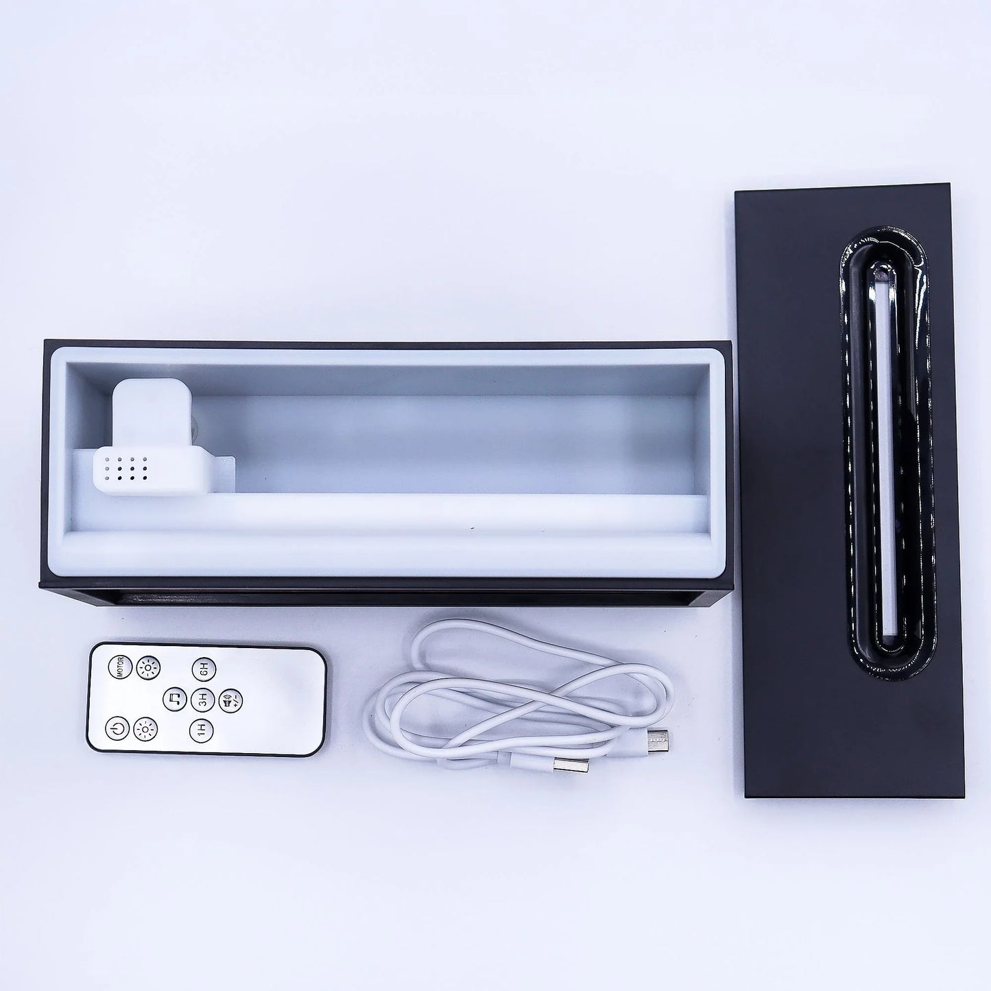 Flame Effect Aroma Diffuser with Relaxing Bird Sound – Black USB Humidifier