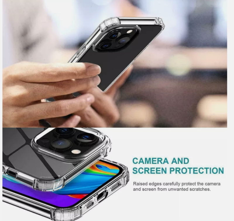 Crystal Clear Shockproof Transparent Case for iPhone 11–16 Series (Pro, Pro Max, Plus & Standard Models)