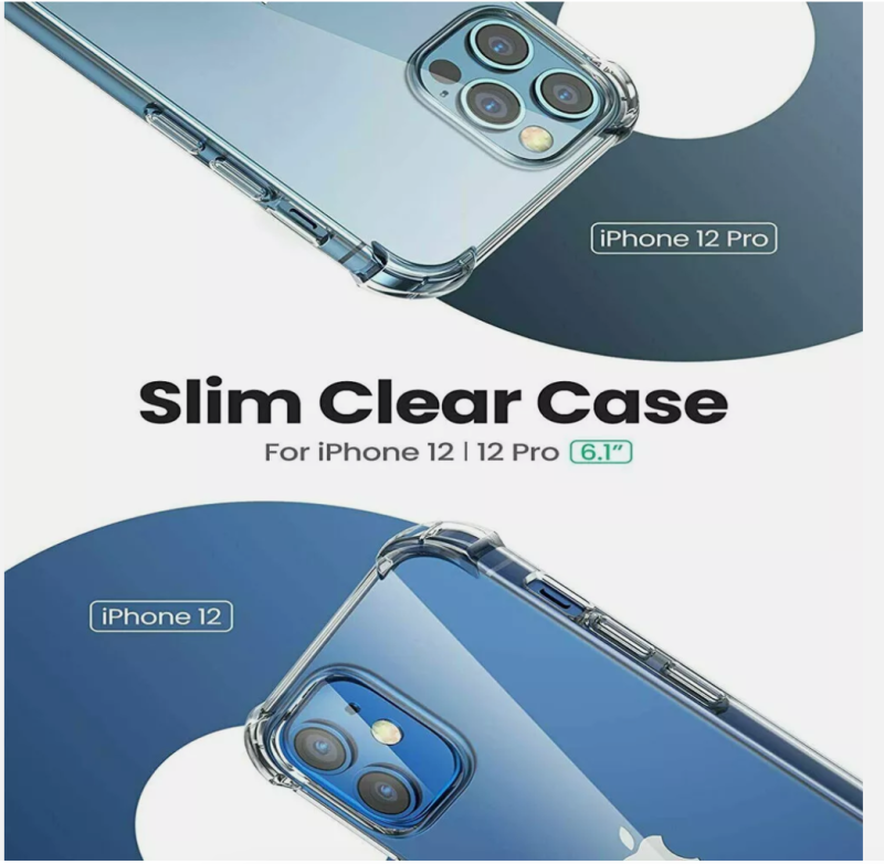 Crystal Clear Shockproof Transparent Case for iPhone 11–16 Series (Pro, Pro Max, Plus & Standard Models)