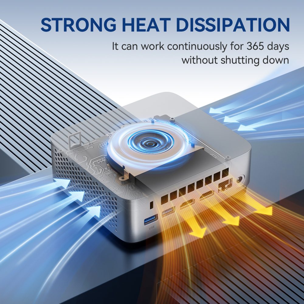 Computer散热器展示图，强调强大的热量散发能力