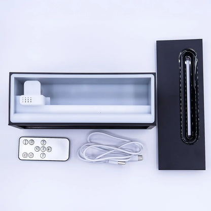 Flame Effect Aroma Diffuser with Relaxing Bird Sound – Black USB Humidifier