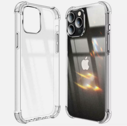 Crystal Clear Shockproof Transparent Case for iPhone 11–16 Series (Pro, Pro Max, Plus & Standard Models)